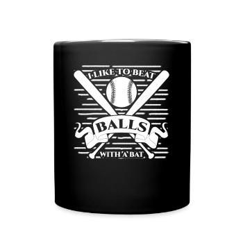 Baseball Bats and Baseball - Full Colour Mug - black - Front