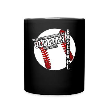 Baseball pour les vieux hommes - Mug uni - noir - Devant