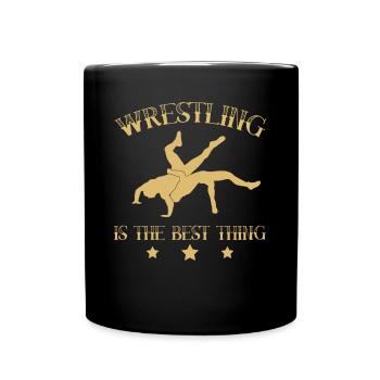 Wrestling Wrestler - Tasse einfarbig - Schwarz - Vorne