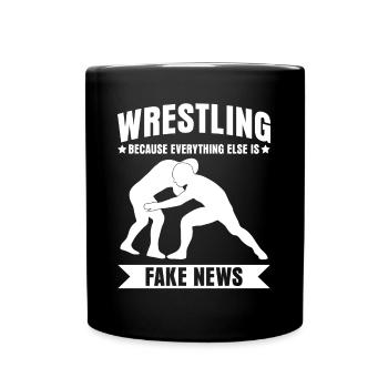 Wrestler Wrestling - Tasse einfarbig - Schwarz - Vorne