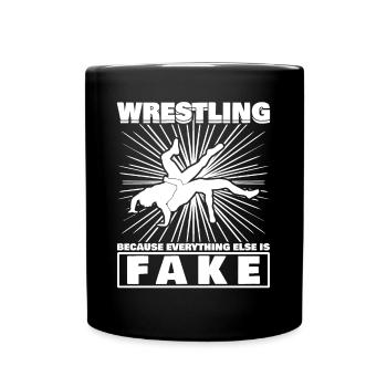 Lutteur Faux Catch - Mug uni - noir - Devant
