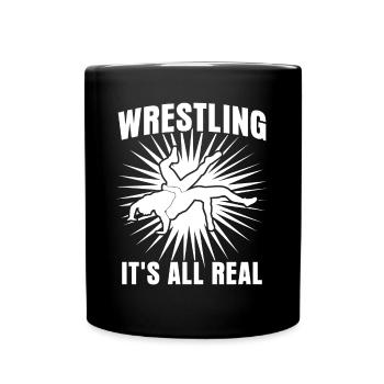 Wrestling Real Wrestler - Tasse einfarbig - Schwarz - Vorne