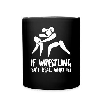 Wrestler Real Wrestling - Tasse einfarbig - Schwarz - Vorne