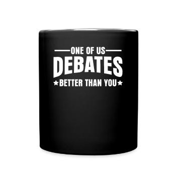 Debate Team Debating Club - Full Colour Mug - black - Front