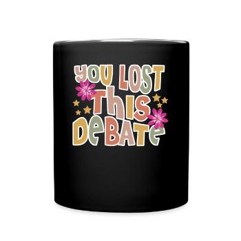 Debating Club Joke Debate Team - Full Colour Mug - black - Front