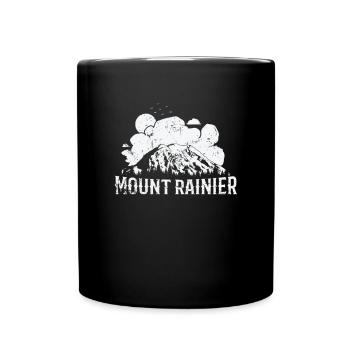 Mount Rainier Washington Cascade Range - Full Colour Mug - black - Front
