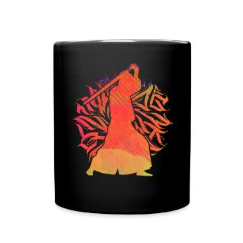 Aikido - Tasse einfarbig - Schwarz - Vorne