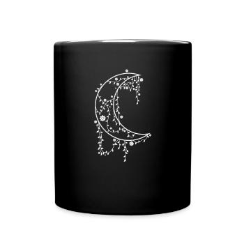 Decorated Moon Night Sky - Full Colour Mug - black - Front