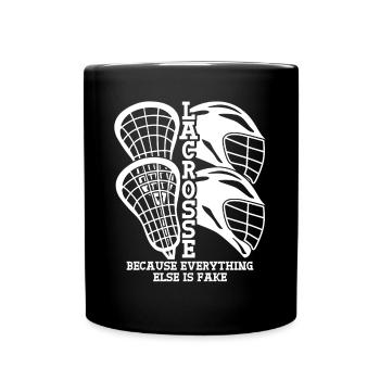 Lacrosse Racquets Lacrosse Player - Full Colour Mug - black - Front