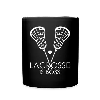 Lacrosse Player Lacrosse Racquet - Full Colour Mug - black - Front