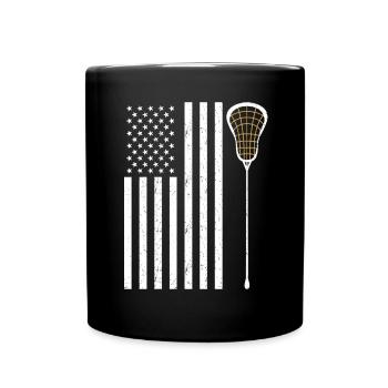 Drapeau de crosse des États-Unis - Mug uni - noir - Devant