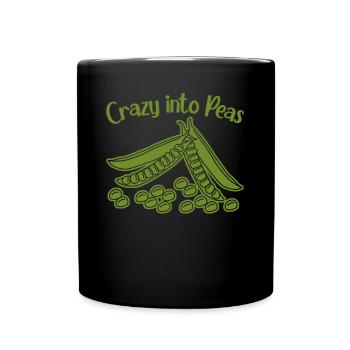 Pea Peas Vegan - Tasse einfarbig - Schwarz - Vorne