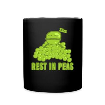 Pea Sleeping Vegetarian Vegan Peas - Tasse einfarbig - Schwarz - Vorne