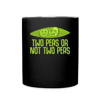 Two peas - Tasse einfarbig - Schwarz - Vorne