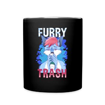 Furry Trash I Furries Convention I Anime Cosplay - Tasse einfarbig - Schwarz - Vorne