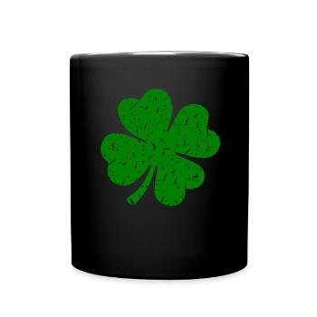 Accessoires de la Saint-Patrick, décoration de Shamrock d'irlande - Mug uni - noir - Devant