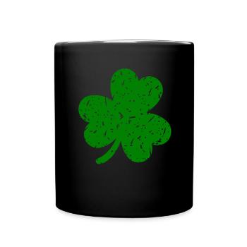Accessoires de la Saint-Patrick, décoration de Shamrock d'irlande - Mug uni - noir - Devant