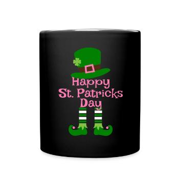 St Patricks Day Accessories Ireland Shamrock Decoration - Full Colour Mug - black - Front