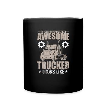 vous savez maintenant à quoi ressemble un camionneur génial - Mug uni - noir - Devant