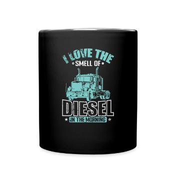 J’adore l’odeur du conducteur de camion diesel - Mug uni - noir - Devant