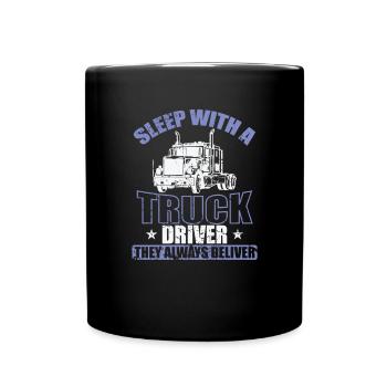 Coucher avec un chauffeur routier Profession - Mug uni - noir - Devant