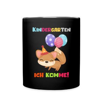 Kindergarten 2023 Ich Komme Mädchen Kita Geschenk - Tasse einfarbig - Schwarz - Vorne