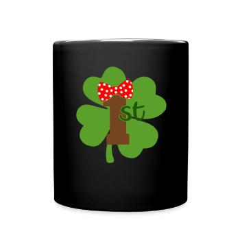 Accessoires de la Saint-Patrick, décoration de Shamrock d'irlande - Mug uni - noir - Devant