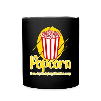 Funny Popcorn - Full Colour Mug - black - Front