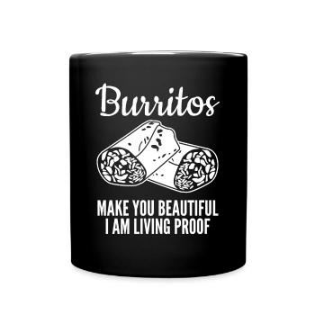Burritos Burrito - Full Colour Mug - black - Front