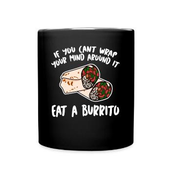 Mexican Food Burrito Burritos - Full Colour Mug - black - Front