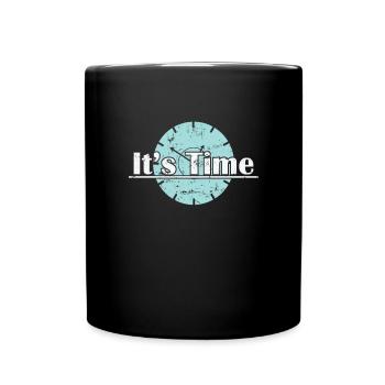 C’est le moment de l’horloge - Mug uni - noir - Devant