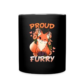 Proud Furry I Furries Cosplay Fandom - Tasse einfarbig - Schwarz - Vorne