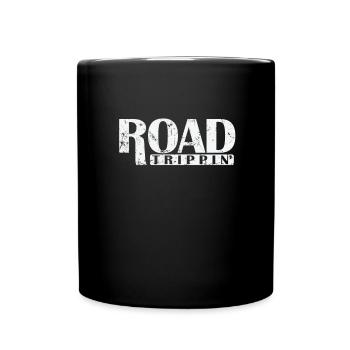 Road Trippin' Auto Route Abenteuer - Tasse einfarbig - Schwarz - Vorne