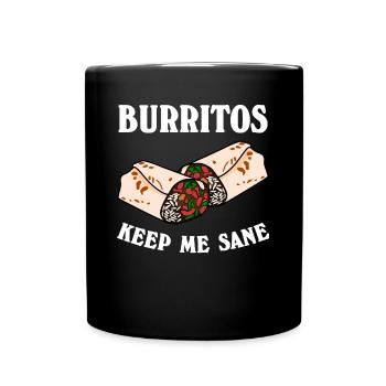 Burrito Joke Burritos - Full Colour Mug - black - Front