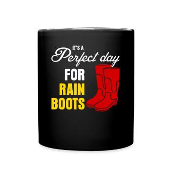 Rain Boots - Full Colour Mug - black - Front