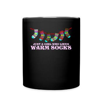 Chaussettes d’hiver Chaussettes en laine - Mug uni - noir - Devant