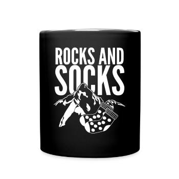 Chaussettes d’hiver Rocks Chaussettes de randonnée en laine - Mug uni - noir - Devant