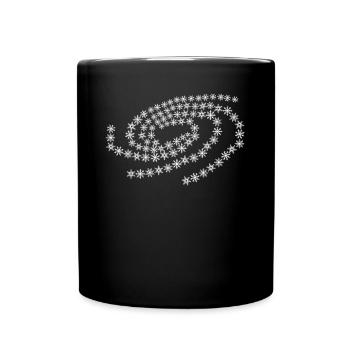 Snow Snowflakes Galaxy Winter Snowflake - Tasse einfarbig - Schwarz - Vorne
