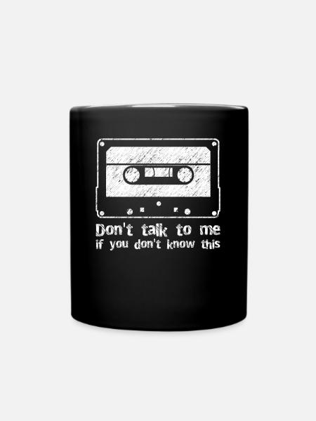 Cassettes 80s 90s Mixtape Cassette - Full Colour Mug - black