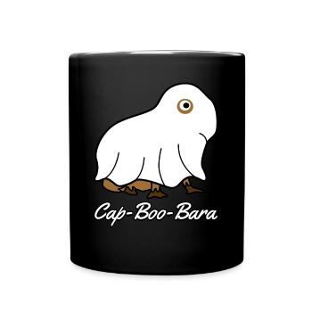 Capybaras Ghost Capybara - Tasse einfarbig - Schwarz - Vorne