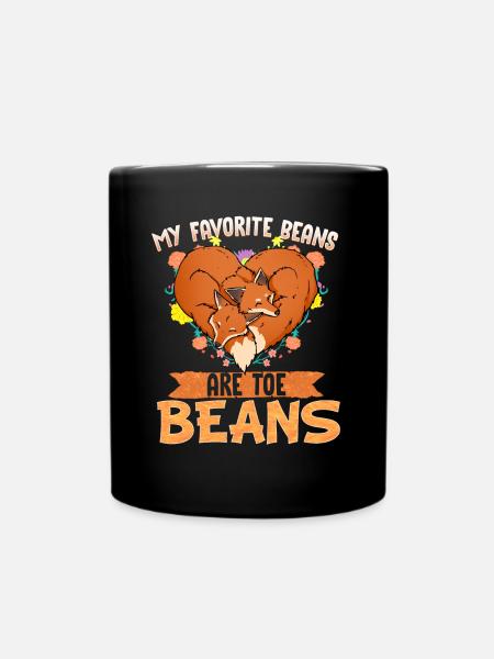 My favorite beans are toe beans I Furry Fandom - Full Colour Mug - black
