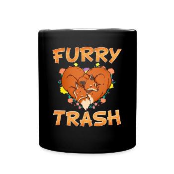 Furry Trash I Furries Convention I Anime Cosplay - Tasse einfarbig - Schwarz - Vorne