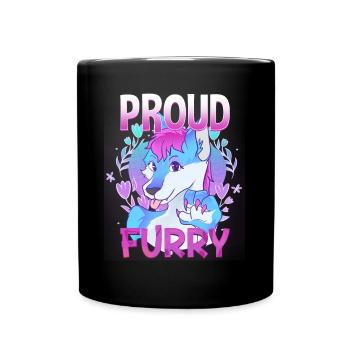 Proud Furry I Furries Cosplay Fandom - Tasse einfarbig - Schwarz - Vorne