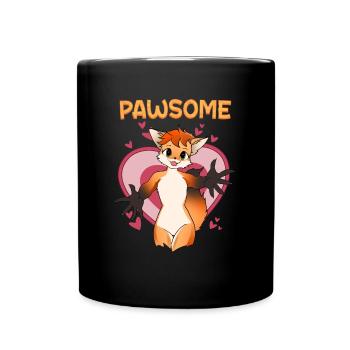 Pawsome I Furry Fandom Cospaly - Tasse einfarbig - Schwarz - Vorne