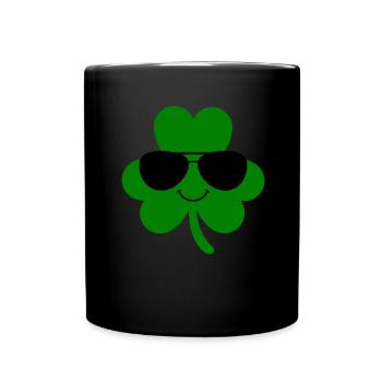 Accessoires de la Saint-Patrick Irlande Shamrock décoration - Mug uni - noir - Devant