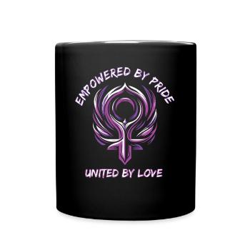 Labrys Pride: Strength in Unity - Full Colour Mug - black - Front