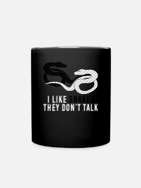 Snakes Snake - Tasse einfarbig - Schwarz