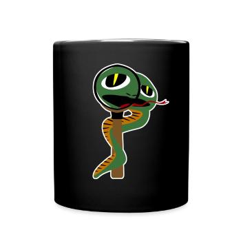 Snake Funny Reptiles Snakes - Tasse einfarbig - Schwarz - Vorne
