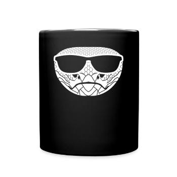 Snake with Sunglasses Snakes - Tasse einfarbig - Schwarz - Vorne