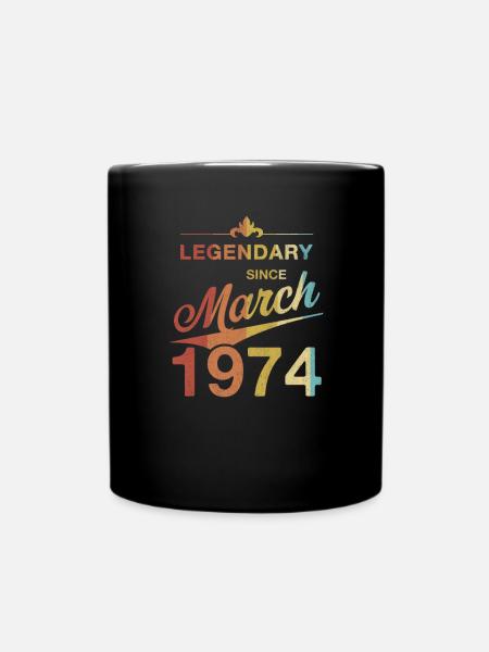 50. Geburtstag Legendär März 1974 Jahrgang 74 - Tasse einfarbig - Schwarz